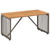 vidaXL Table de jardin Gris et marron 80 x 40 x 40 cm polyrotin