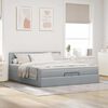 VidaXL Cadre de lit ottoman avec matelas gris clair 200x200 cm tissu