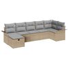 vidaXL Ensemble de canap&eacute; de jardin 7 pc Poly rotin