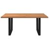 vidaXL Table à manger avec bord naturel 180x100x74cm bois massif chêne