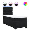 vidaXL Sommier &agrave; lattes de lit et matelas Noir 80x200 cm Velours