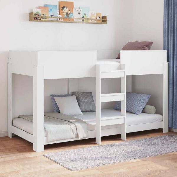 vidaXL Lit Superpos&eacute; pour Enfants Blanc 100 x 200 cm Bois d'ing&eacute;nierie