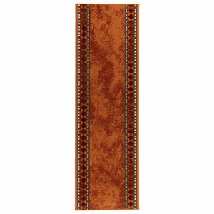 vidaXL Tapis Couloir FLORNES Tiss&eacute; Orange 67 cm x 150 cm PP 7 mm