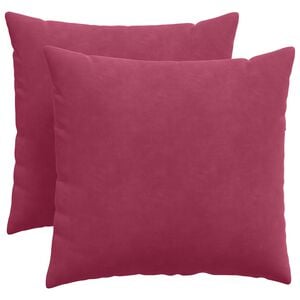 vidaXL Coussins de canap&eacute; 2 pcs Bordeaux 50 x 50 cm