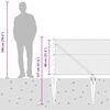 vidaXL Poteau de clôture. Argenté 25 x 0,8 m (treillis de 25 mm) Acier
