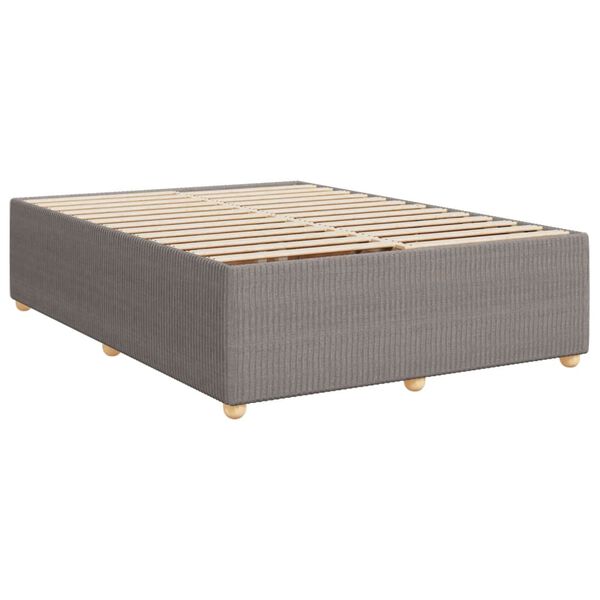 vidaXL Cadre de lit sans matelas taupe 140x190 cm tissu