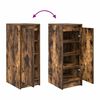 vidaXL Armoire &agrave; chaussures ch&ecirc;ne fum&eacute; 29,5x34x76 cm bois d'ing&eacute;nierie