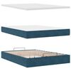 vidaXL Lit ottoman avec matelas bleu fonc&eacute; 120x190 cm velours