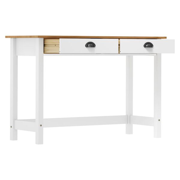vidaXL Table console Hill avec 2 tiroirs 110x45x74 cm Pin solide