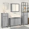 vidaXL Ensemble de mobilier de salle de bain avec tiroir Gris Sonoma