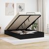 vidaXL Cadre de lit ottoman avec stockage Ch&ecirc;ne Noir 203 x 140 x 25 cm