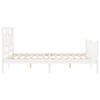 vidaXL Cadre de lit sans matelas blanc bois de pin massif