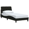 vidaXL Cadre de lit sans matelas noir 90x200 cm tissu