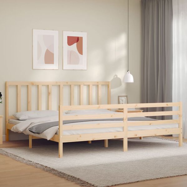 vidaXL Cadre de lit sans matelas 200x200 cm bois massif de pin