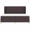 vidaXL Lit &agrave; ressorts avec matelas gris fonc&eacute; 90x190 cm Marron fonc&eacute;