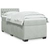 vidaXL Sommier &agrave; lattes de lit et matelas Gris clair 100x200cm Velours