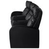 vidaXL Fauteuil inclinable &agrave; 3 places cuir synth&eacute;tique noir