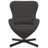 vidaXL Fauteuil &oelig;uf Gris fonc&eacute; 63 x 73 x 90 cm tissu