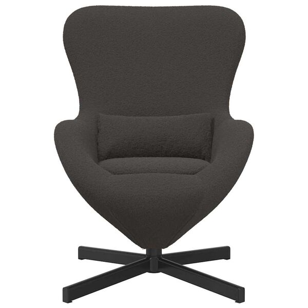 vidaXL Fauteuil &oelig;uf Gris fonc&eacute; 63 x 73 x 90 cm tissu