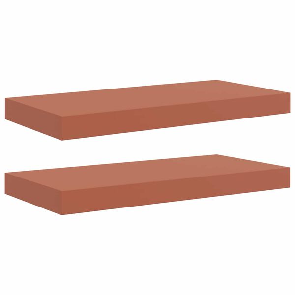 vidaXL &Eacute;tag&egrave;re Murale 2 pcs Rouge 50 x 23 x 4 cm Bois d'ing&eacute;nierie