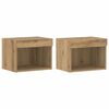 vidaXL Ensemble meuble TV 2 pc Ch&ecirc;ne artisanal Bois d'ing&eacute;nierie