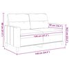 vidaXL Canap&eacute; &agrave; 2 places Cr&egrave;me 120 cm Tissu