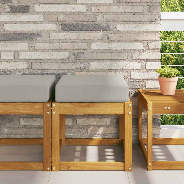 vidaXL Coussin de Si&egrave;ge d'Ext&eacute;rieur Gris 40 x 40 x 8 cm