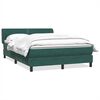 vidaXL Sommier &agrave; lattes de lit et matelas vert fonc&eacute; 140x210cm velours