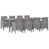 vidaXL Ensemble de salle &agrave; manger pour jardin 9 pcs Blanc