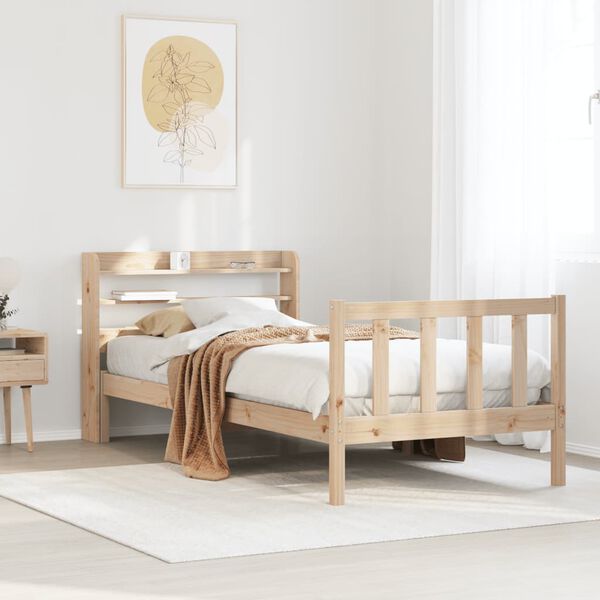 vidaXL Cadre de lit sans matelas 90x190 cm bois de pin massif
