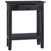 vidaXL Table console avec tiroir Noir 60x30x75 cm Bois d'acajou massif