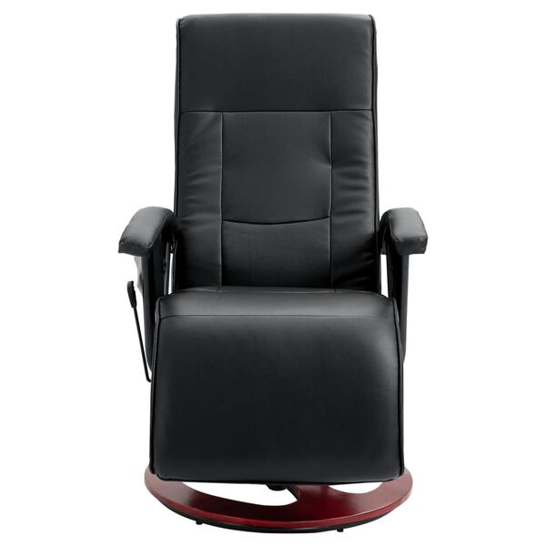 vidaXL Fauteuil de massage Noir Similicuir