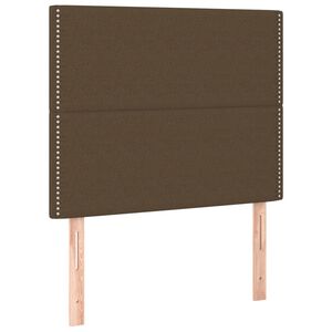 vidaXL T&ecirc;te de lit Marron fonc&eacute; 90x5x118/128 cm Tissu