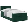 vidaXL Cadre de lit ottoman avec matelas vert fonc&eacute; 80x200 cm velours
