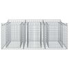 vidaXL Lit sur&eacute;lev&eacute; gabion Argent&eacute; 150 x 100 x 60 cm Acier galvanis&eacute;