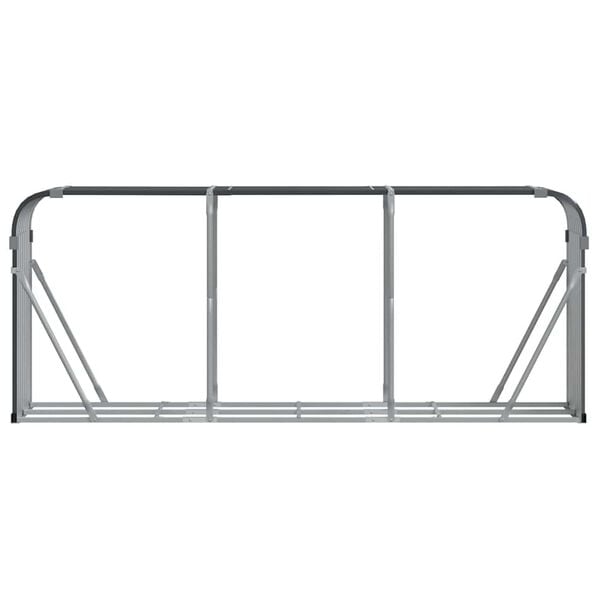 vidaXL Porte-bûches Anthracite 234 x 45 x 100 cm Acier galvanisé