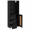 vidaXL Haut Armoire Ch&ecirc;ne noir 69,5 x 34 x 180 cm Bois d'ing&eacute;nierie