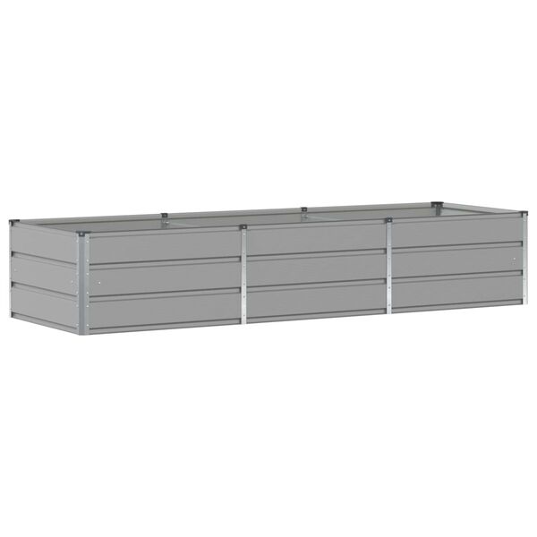 vidaXL Jardini&egrave;re Gris clair 240 x 80 x 45 cm Acier
