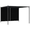 vidaXL Pergola de jardin avec toit r&eacute;tractable 3x3 m Anthracite