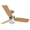 vidaXL Ventilateur de plafond lampe et t&eacute;l&eacute;commande 108cm Marron clair