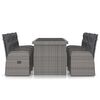 vidaXL Salon de jardin 7 pcs avec coussins R&eacute;sine tress&eacute;e Gris