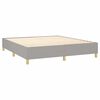vidaXL Sommier &agrave; lattes de lit avec matelas Gris clair 180x200cm Tissu