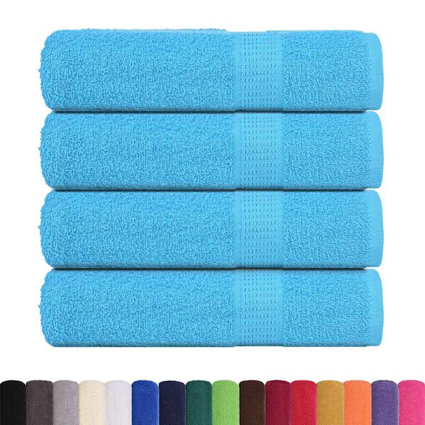 vidaXL Serviettes de douche FROGN 4pcs turquoise 70x140cm 360 g/m&sup2;