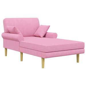 vidaXL M&eacute;ridienne Rose Tissu