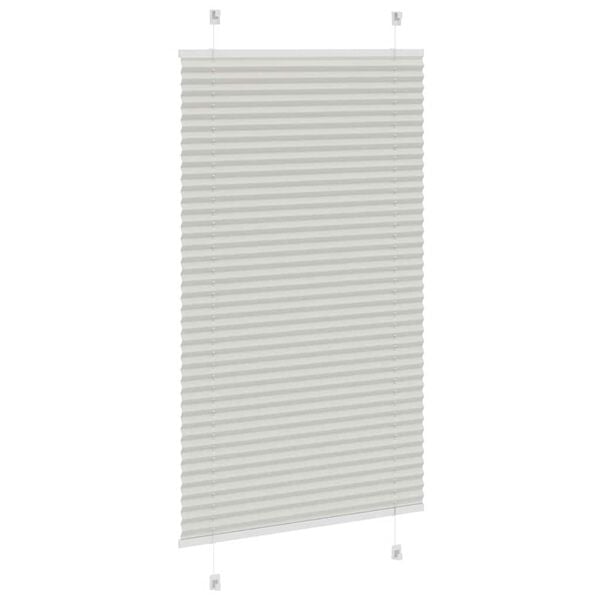 vidaXL Store pliss&eacute; gris clair 75x100 cm largeur du tissu 74,4 cm