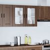 vidaXL Armoire murale de cuisine et porte en verre Porto ch&ecirc;ne marron