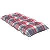 vidaXL Coussins de chaise &agrave; dossier bas lot de 6 motif carreaux rouge