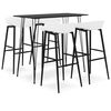 vidaXL Ensemble de bar 5 pcs Noir et blanc