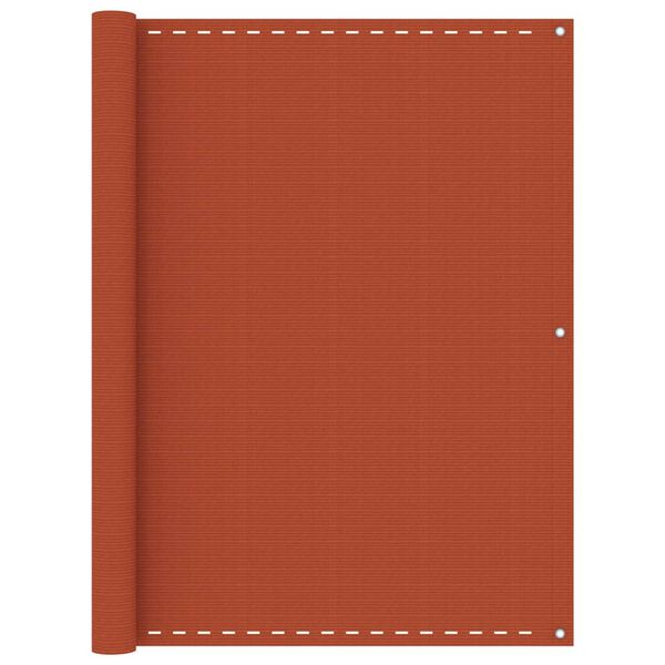 vidaXL &Eacute;cran de balcon Orange 120x600 cm PEHD