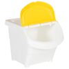 vidaXL Poubelles empilables avec couvercles 3 pcs blanc PP 78 L